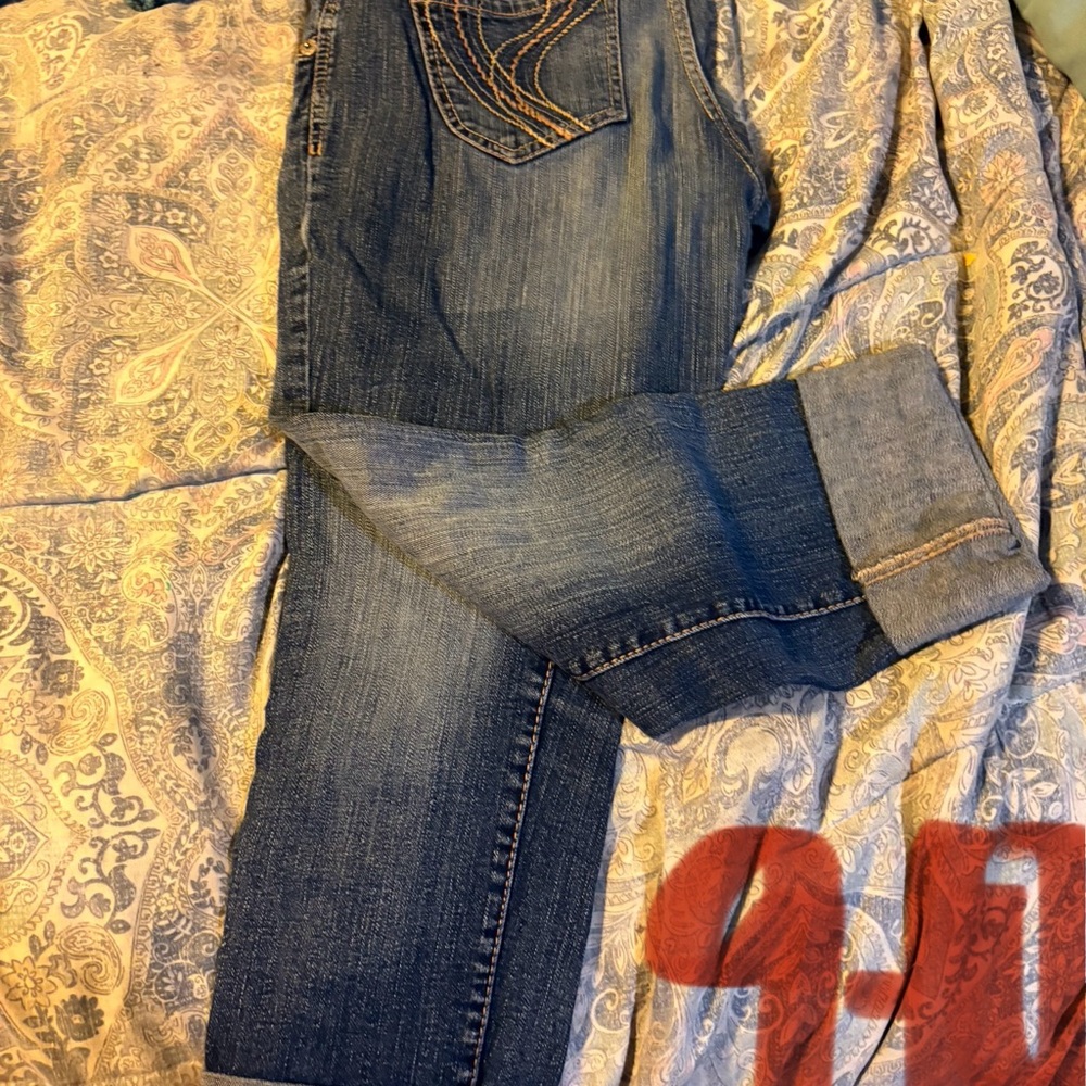 Source Unknown Dark Blue Boot Cut Jeans